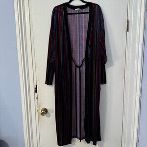 Zara Long Velvet Duster - Multicolor